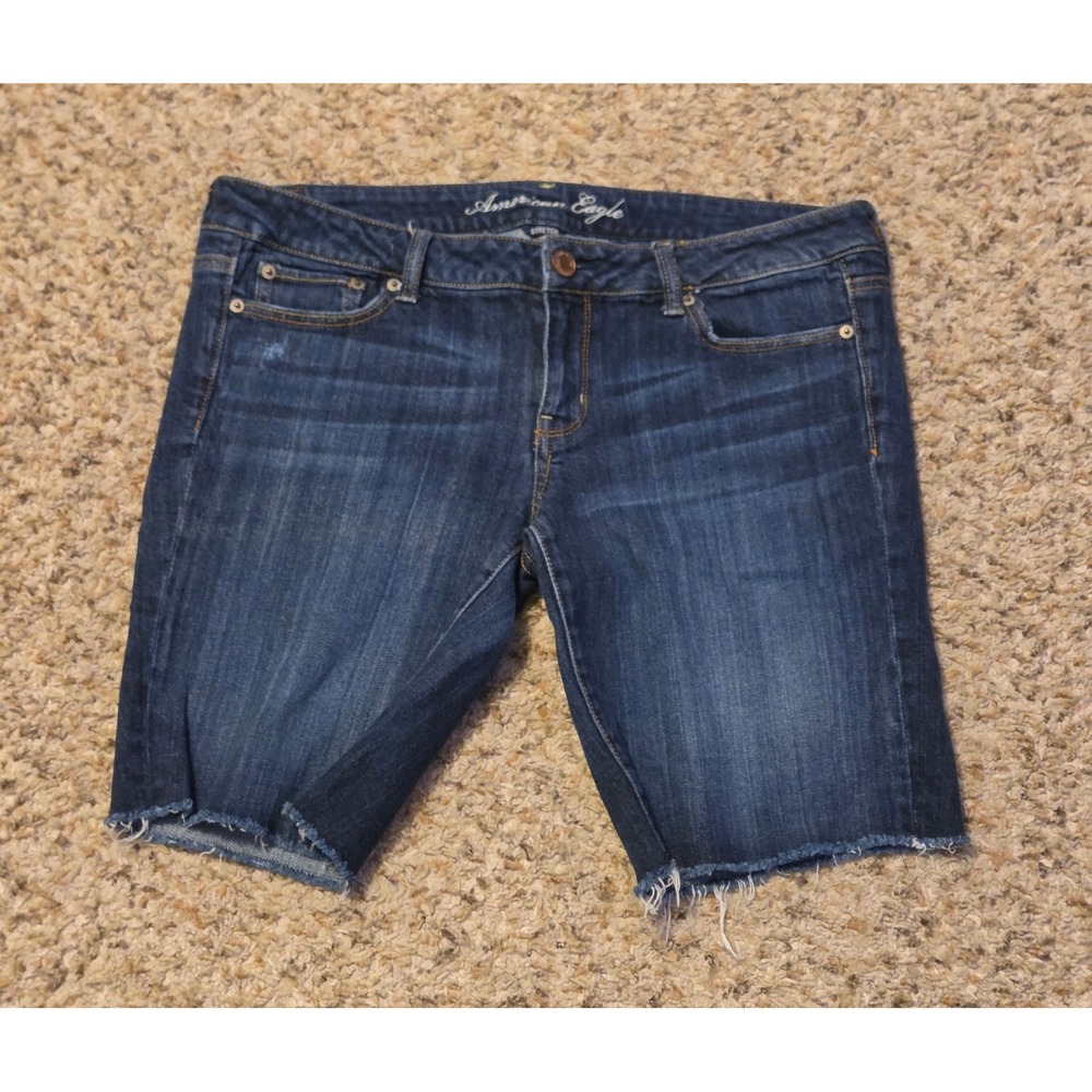 American Eagle Stretch Denim Shorts Women's Size 14 Blue
